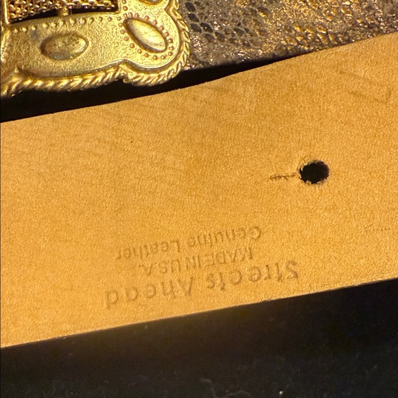 Streets Ahead Gold Decorative Belt NWOT - Picture 3 of 16